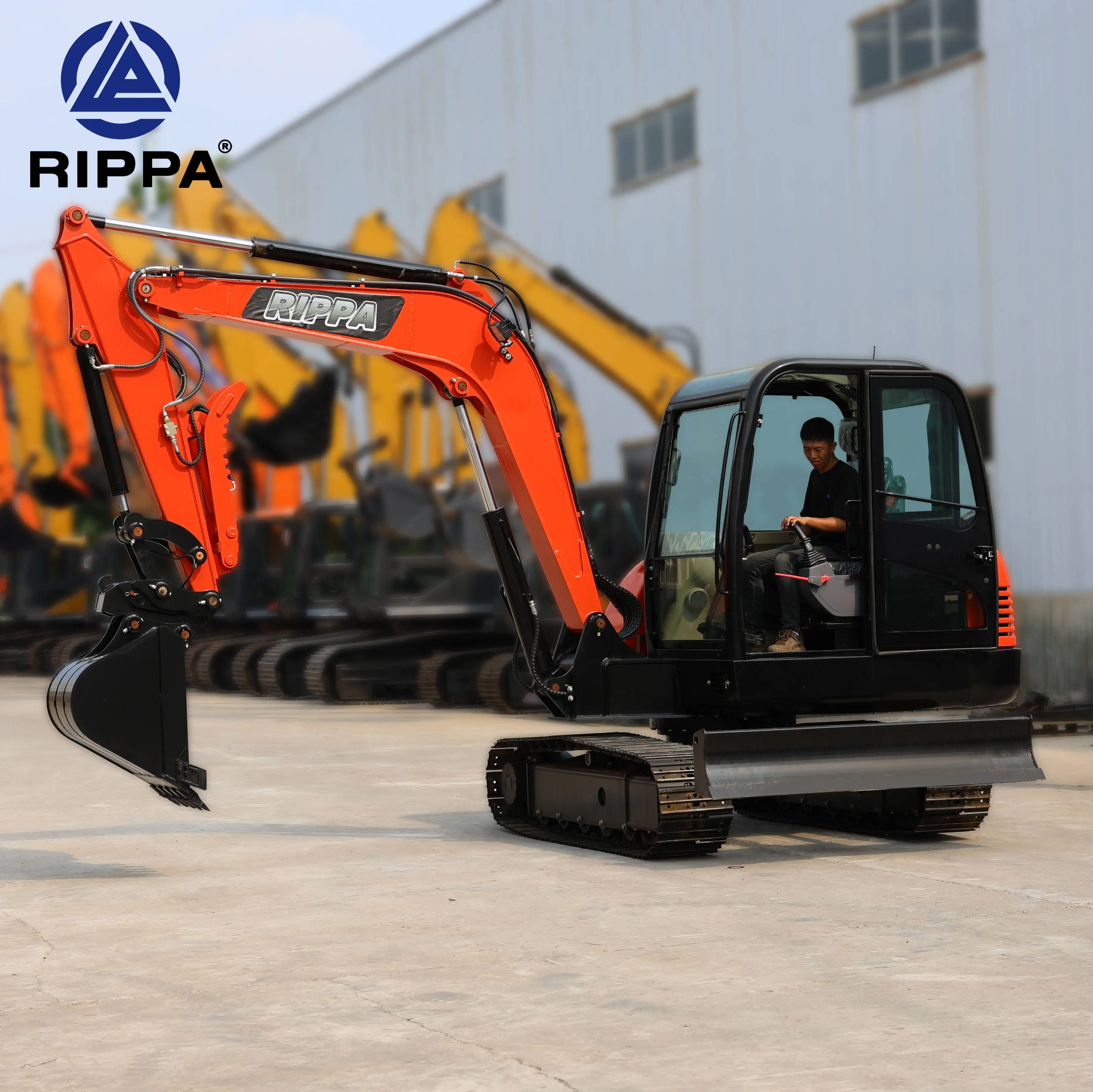 Free Shipping Hot Sale Ce/Epa Best Digger 6 Ton 8 Ton Hydraulic Thumb Crawler Mini Excavator