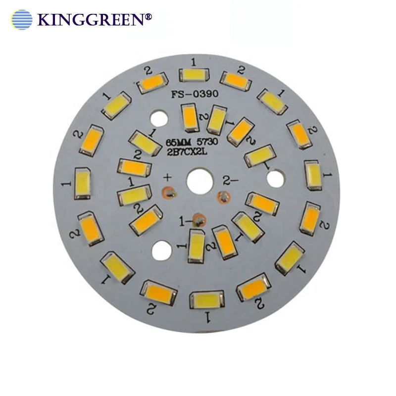 7W LED double color temperature module light board 65mm diameter with 5730SMD Epistar chip
