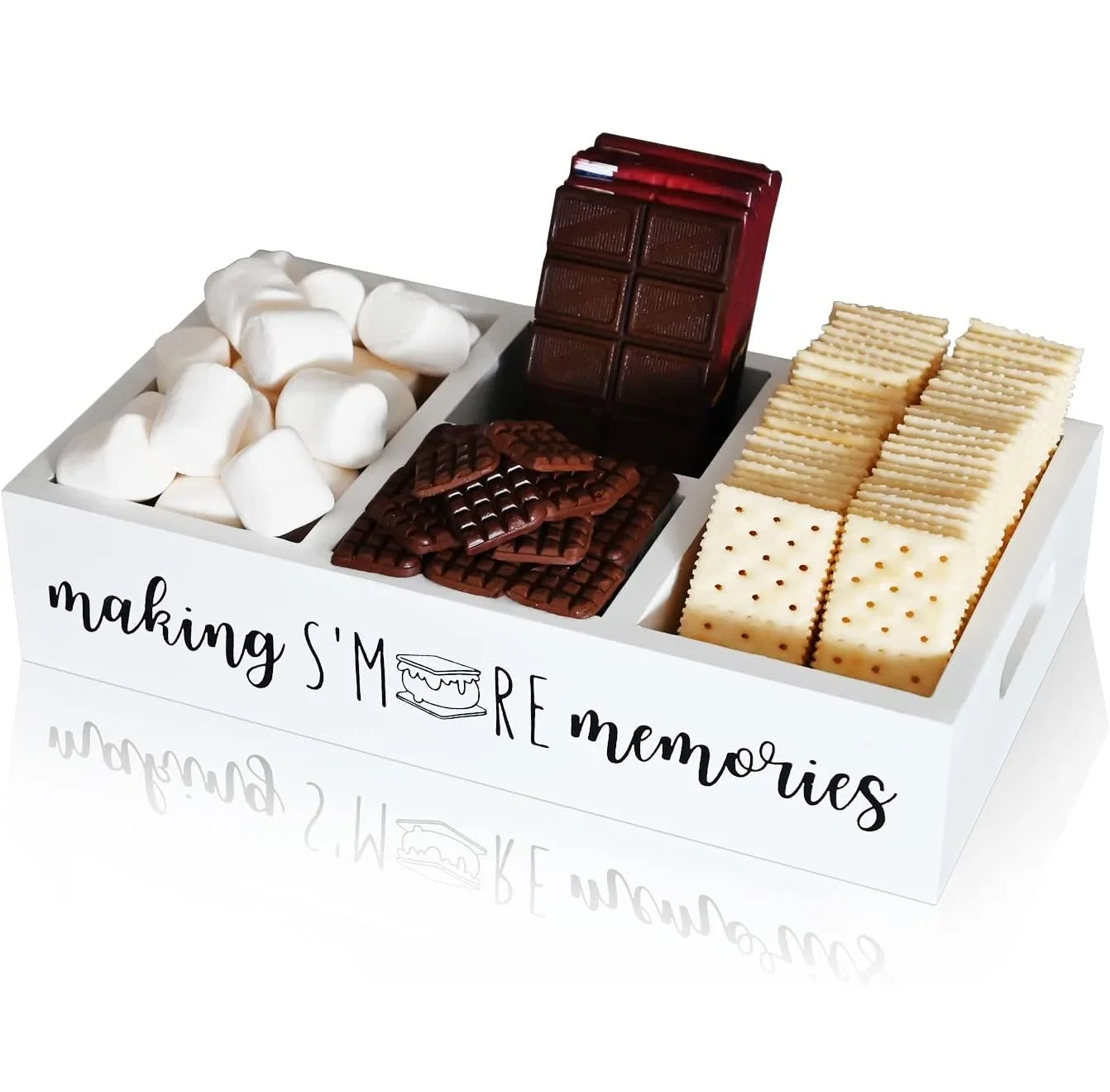 Smores Caddy, Farmhouse Smores Bar Holder, Wooden Smores Station, Smores Accessories Organizer, Smores Supplies Container Box