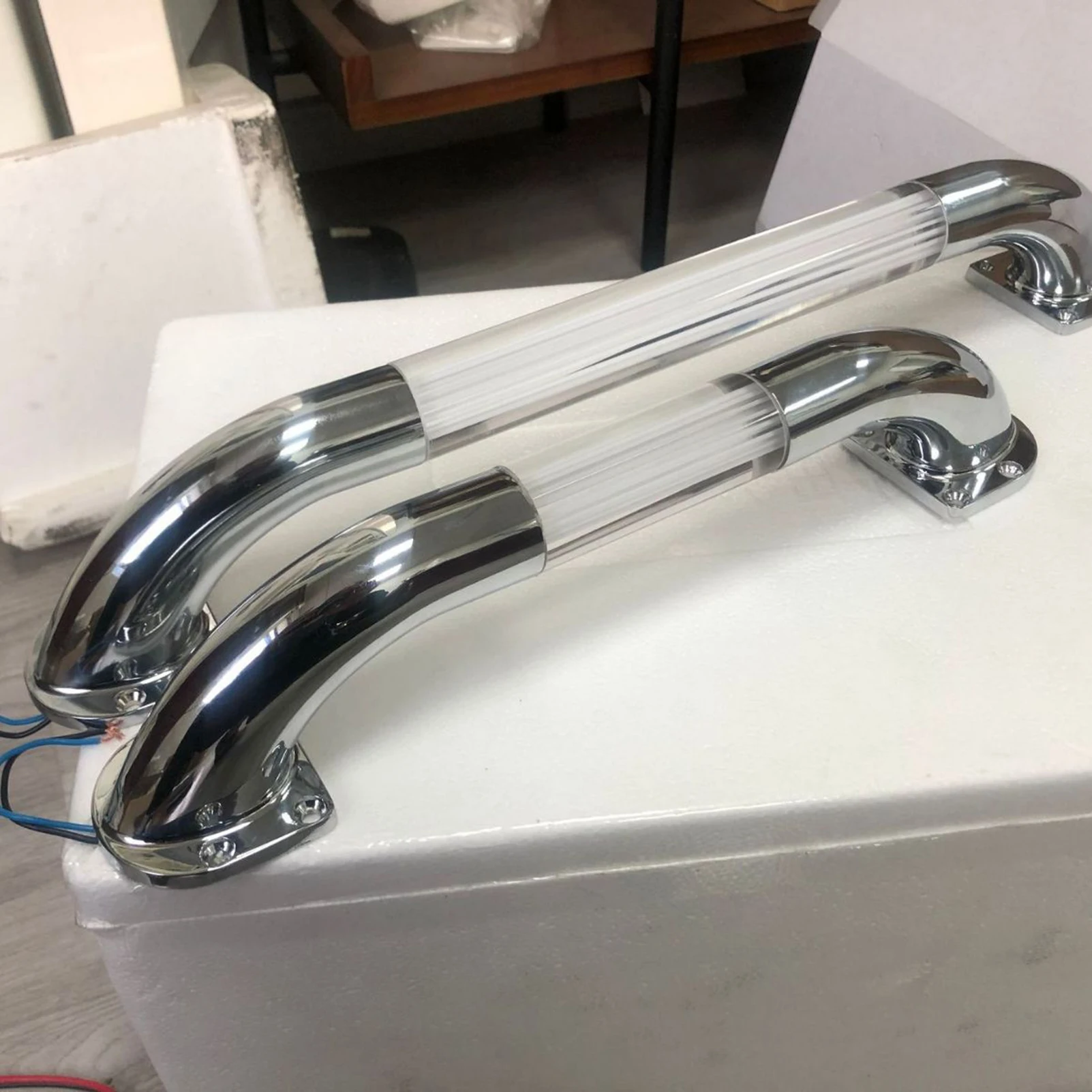 rv door handle grab bar door handrail Glowing Crystal Toilet Door Handle For Motorhome Caravan Boat Assist Ba