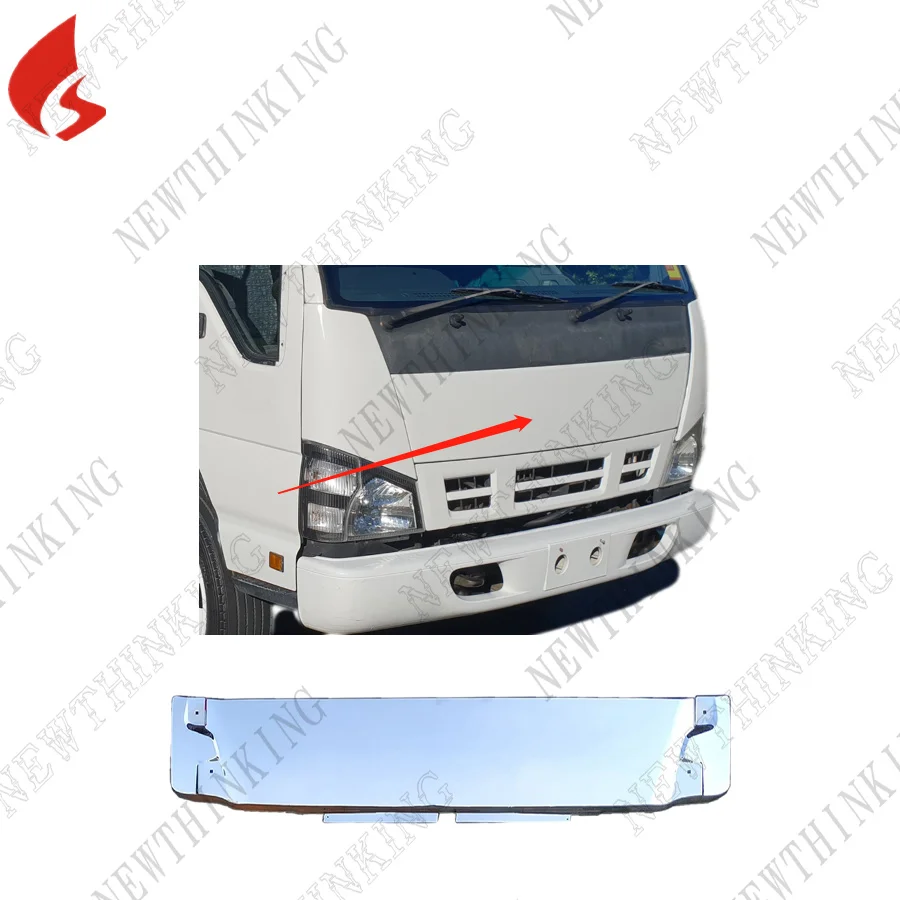 Japanese Truck Body Spare Parts Chrome wide Front Panel for Isuzu Elf Npr Nqr 600p