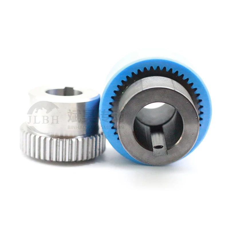 NL2 3 4 5 6 7 8 inner tooth nylon sleeve gear coupling connector 45 # steel oil pump motor curved tooth drum gear hydraulic pump