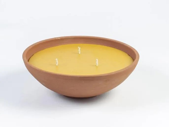 Natural Raw Terracotta Candle Vessel Clay Candle Pot Terracotta Candle Jar  for Home Decor and Gifts