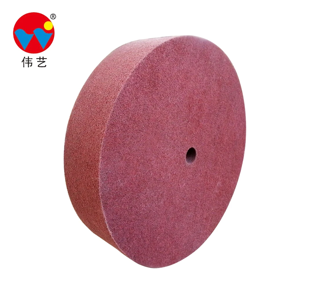 
WEIYI good quality Factory Price stable effect maroon nylon wheel aluminum carbide non woven wheel 