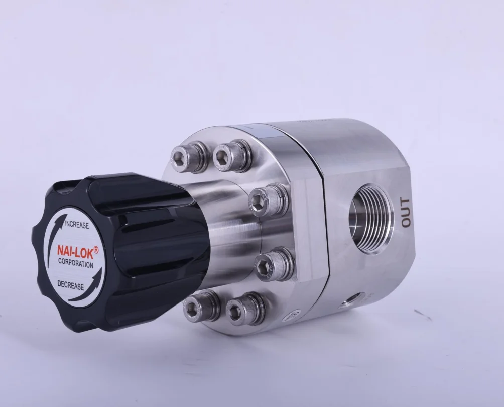 NAI-LOK chrome plated brass 3000psi inlet High flow flanged connection CNG regulator air pressure regulator