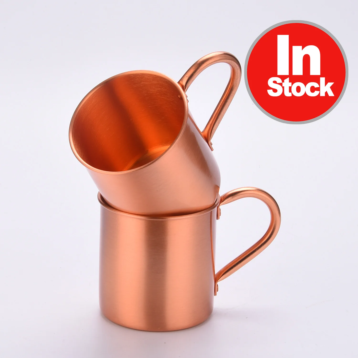 Wholesale Copper Camping Coffee Cup Moscow Mule Mug 100% Pure Copper Cup with Handle