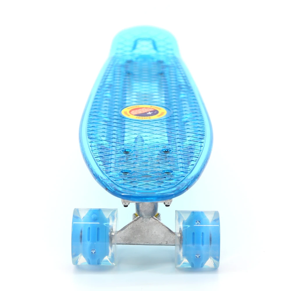 QIYI LED plastic transparent skateboard 4 wheels fish skate board for sale