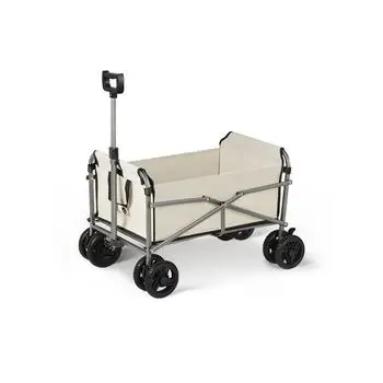 2024 New Electric Folding Camping Wagon Cart Outdoor Picnic Beach Trail Cart with Platform OEM Customizable
