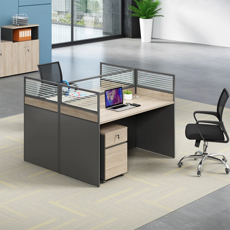 Modern Cubicle Partition Semi Private Mesa De Oficina 2 Personas Office Desk For Call Center