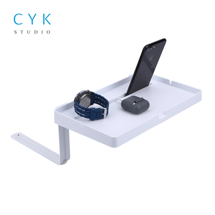 Простой в сборке Органайзер две регулируемой высоты пластиковая прикроватная полка для кровати