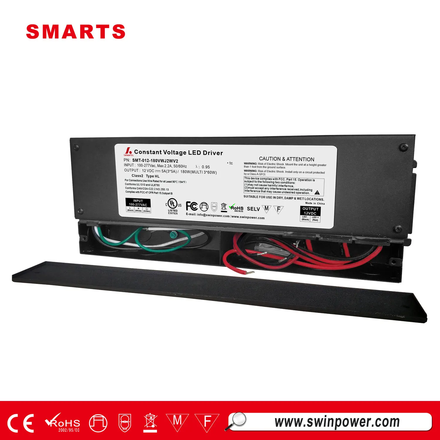 ac dc case 12vdc led power supply for led bulb  Class 2 muti-channels led driver