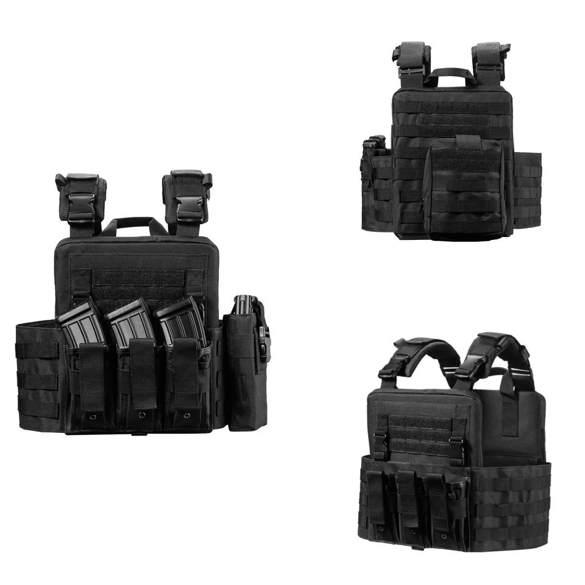 Heavy Duty Plate Carrier Adjustable Oxford Protective Armour Tactical Vest with Molle System