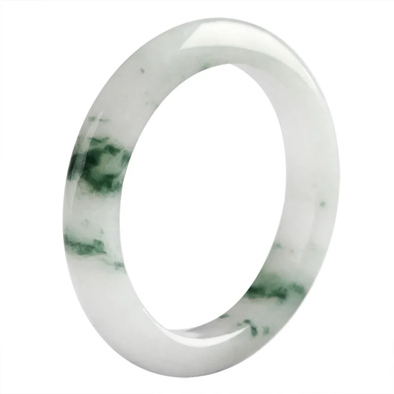 natural Jadeite green white rings for men original design Gift of appraisal certificate Gift of appraisal certificate JZ06