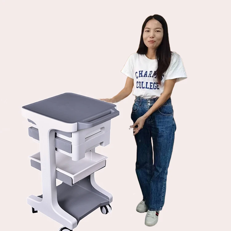 New arrival Beauty trolley Cart Computer  New Trolley Design Simple OEM Hospital Furniture Adjustable medical Trolley