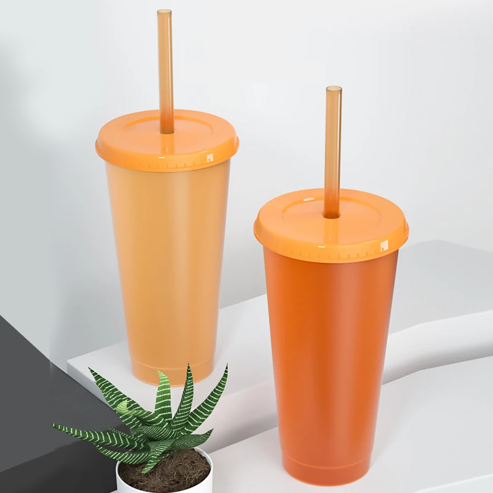 wholesale Color changing straw cup 24 oz