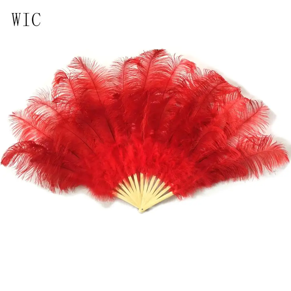 75cm High Quality Double Player Ostrich Feather Fans for Belly Dance