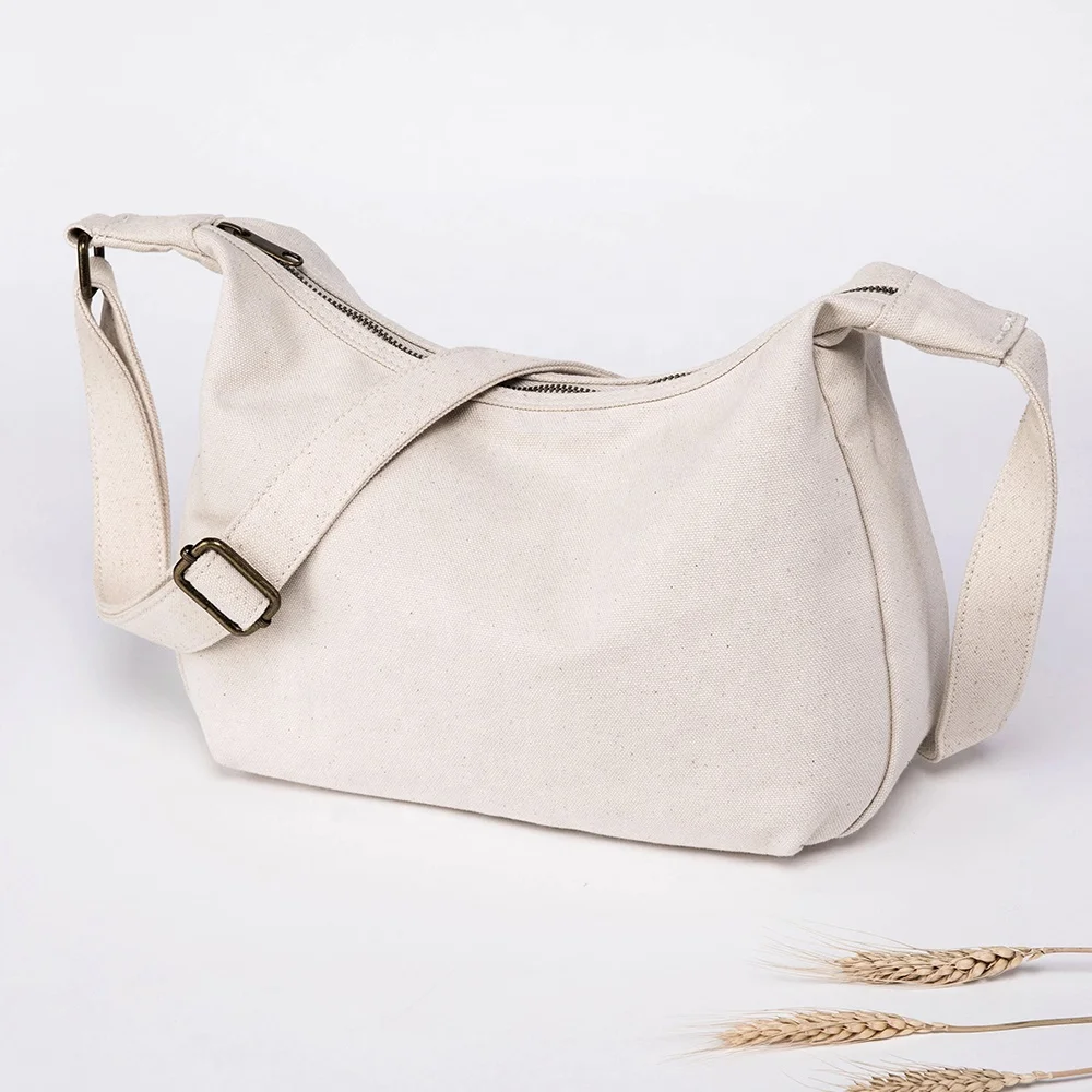 Literary fresh canvas bag oblique cross dumpling bag female Mori college wind ins student large capacity shoulder bag