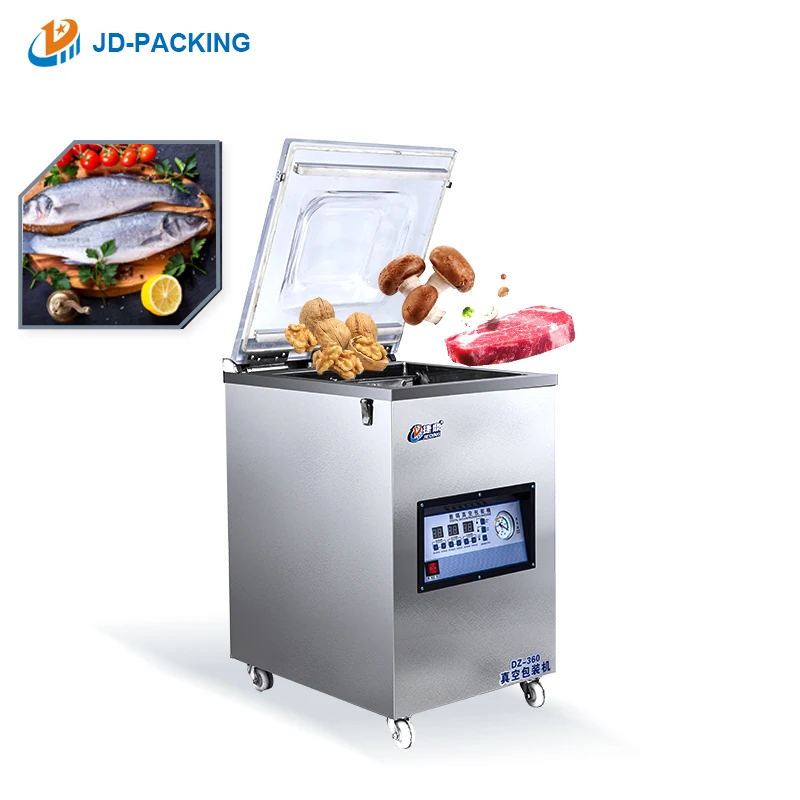 DZ-360 automatic commercial rice coffee fish food sausage chicken meat vacuum sealer  packaging packing machine