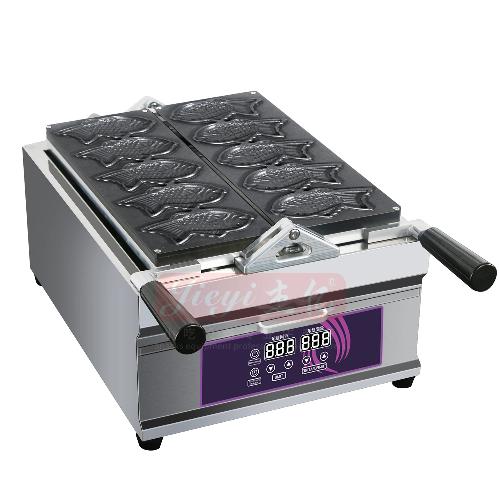 Hot Sale Replaceable 2 in 1 Plates Taiyaki fish waffle maker / Gold Coin waffle Making Machine