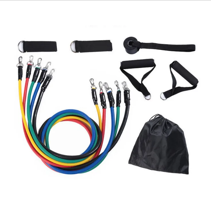 Multifunctional exercise yoga tension rope fitness training tension with elastic rope 11 sets of tension apparatus