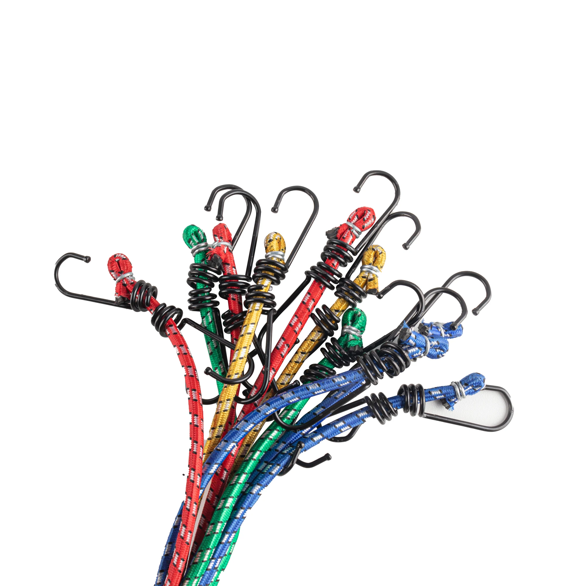8mm 10mm rubber Bungee Cord loop tie down with Hooks elastic rope suppliers for cargo storage Applications