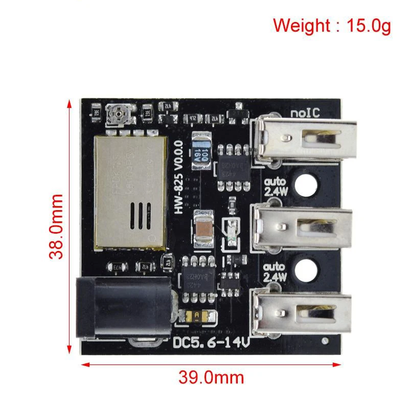9V 12V to 5V 8A USB Mobile Power Supply Step-down Module 3-Port USB Mini Charging Module