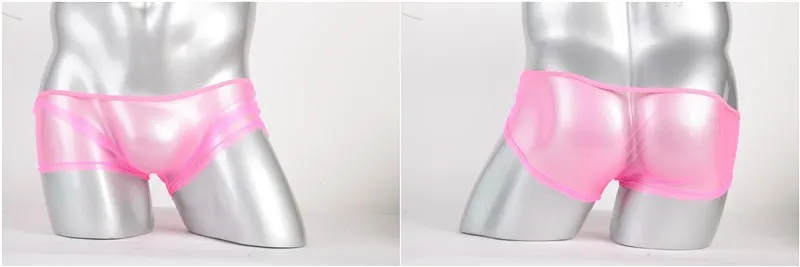 New Transparent sexy men boxers mesh boxers for men lingerie night club underwear