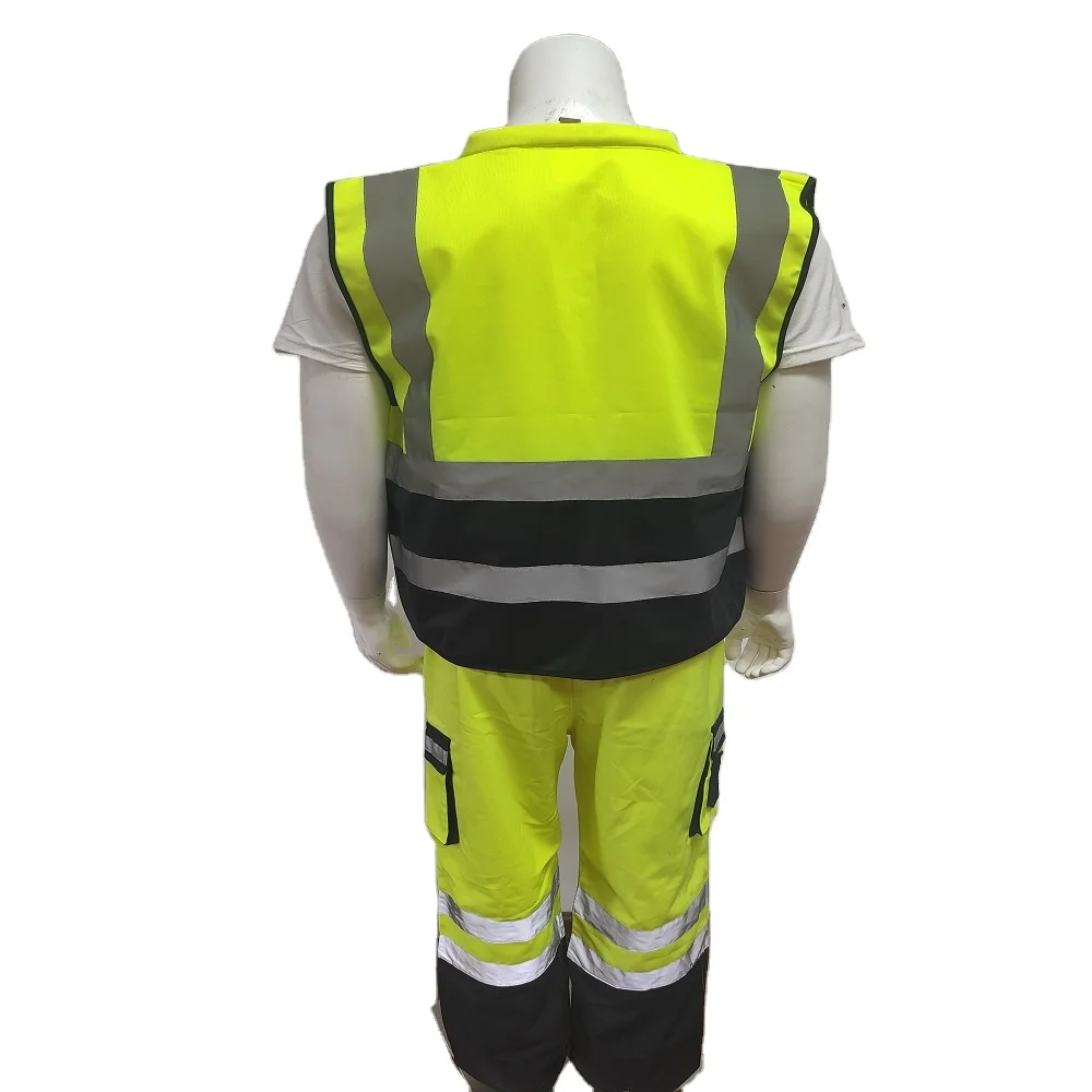 Vivid Engineer Safety Vest 3M  High Visibility adjustable Reflective Vest Multi Pockets Workwear Reflective Clothing