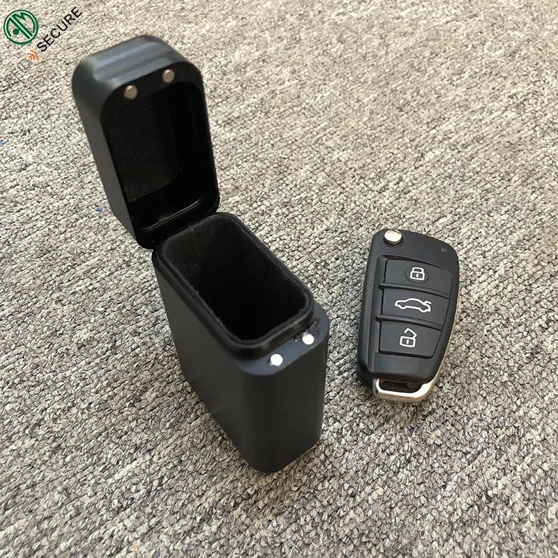 Алюминиевый блокирующий сигнальный чехол для автомобильных ключей антирадиационная сумка Фарадея RFID блокирующий брелок без ключа с магнитной откидной крышкой