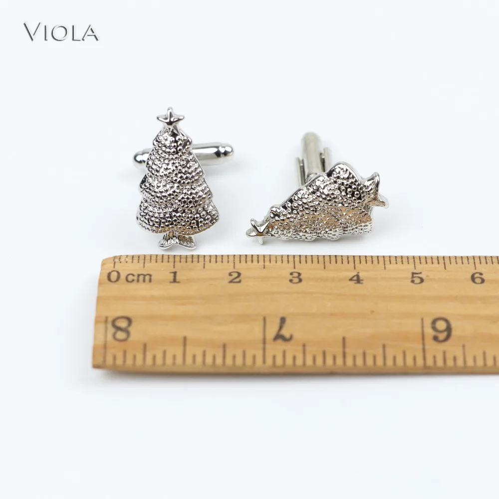 Christmas Cufflinks Fun Wine&cup Christmas Trees Snowflake Gentleman Cuff-link Men Sleeve Button Simple Design Accessory Gift
