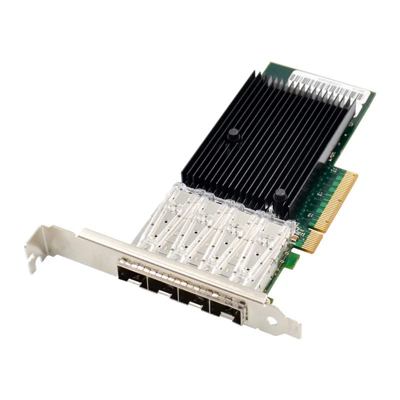 PCI Express 3.0 x8 4-Port 10Gb  Quad-Port  Fiber Optical NIC Network Card CHIPSET:INTEL X710