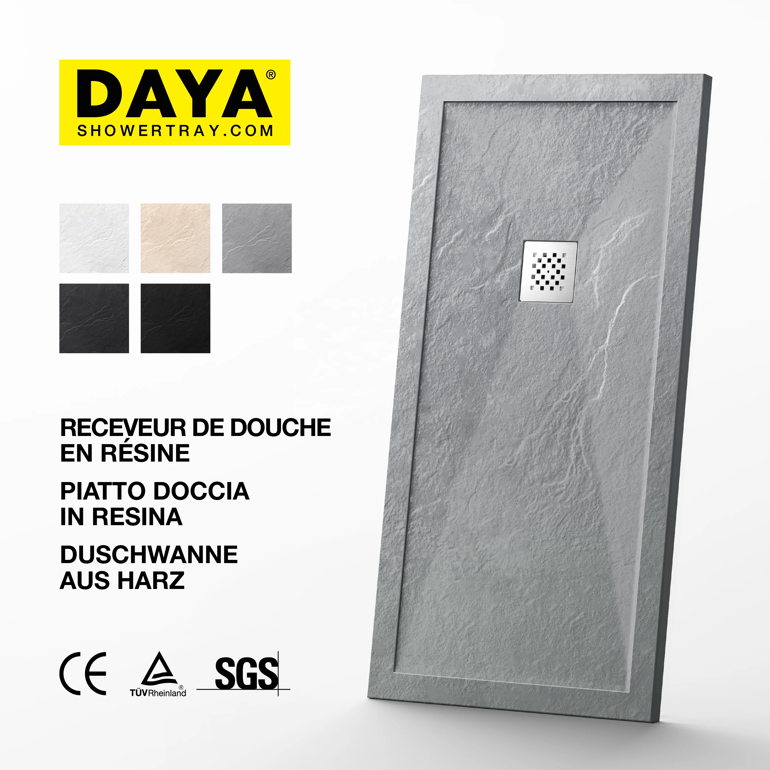 Europe England acrylic anti-slip shower tray with waterproof bathroom shower tray