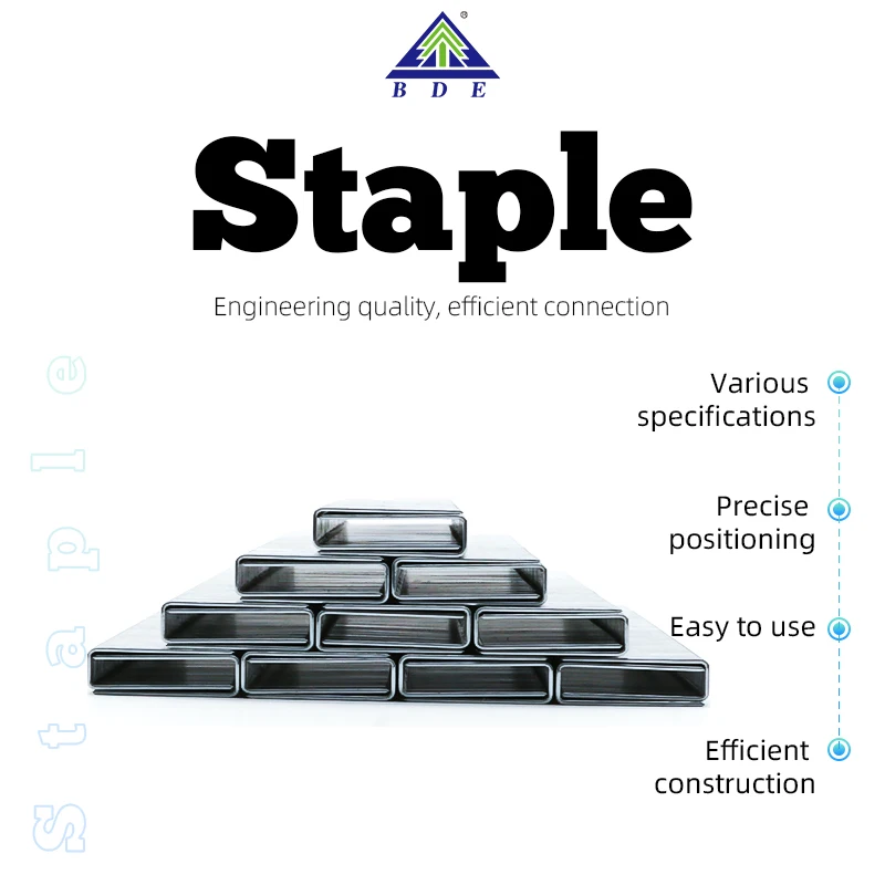Wholesale factory price staples 410J 20Ga 9mm 10mm 12mm 15mm OEM ODM Home Carton Packing Nails Staple Pin