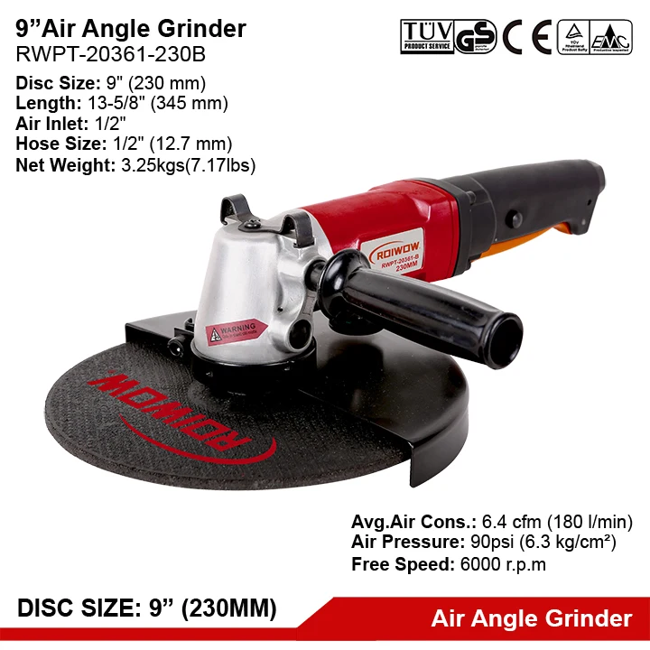 9-дюймовая угловая пневматическая шлифовальная машина 230