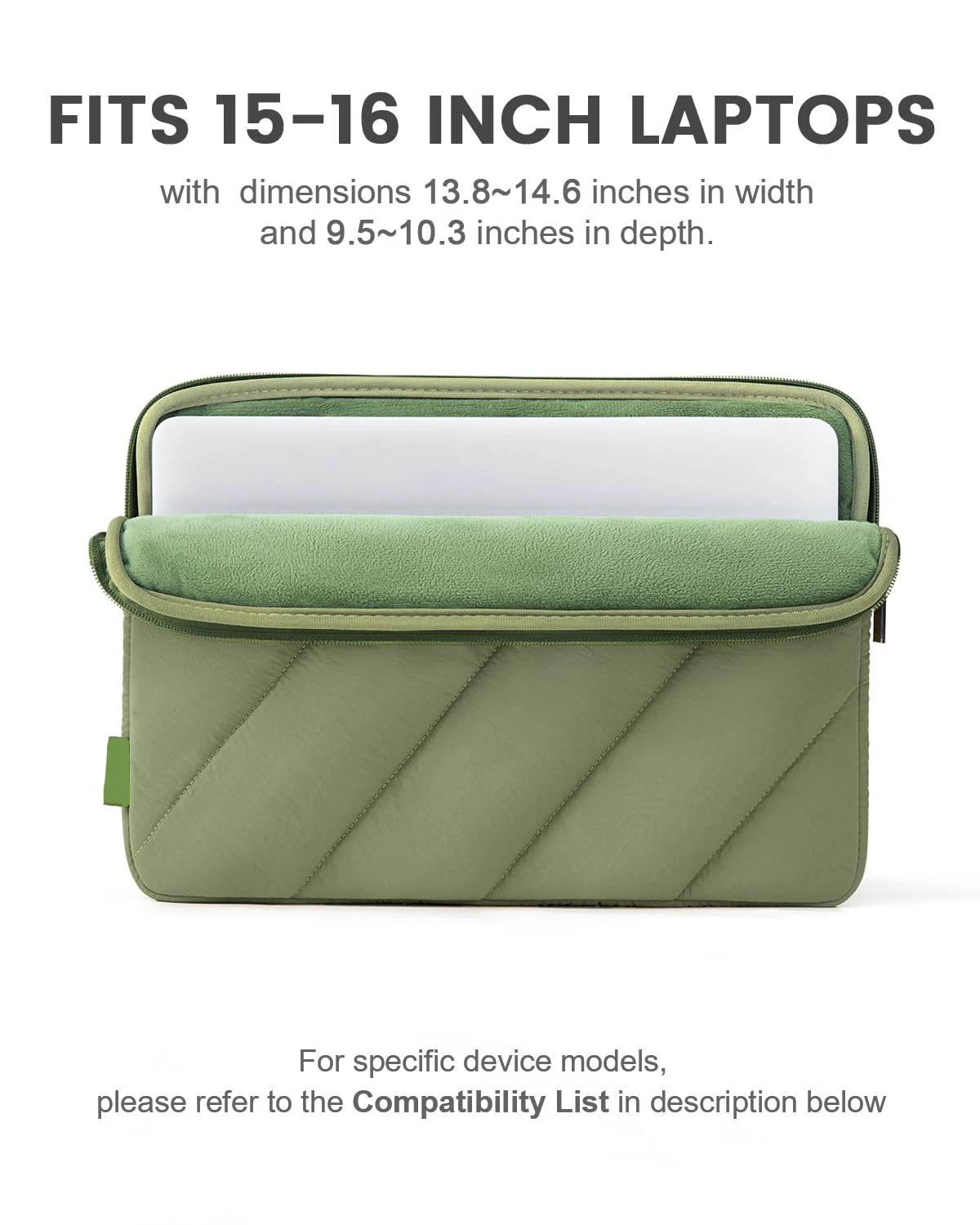 Manufacturer Custom Logo New Soft Cotton Shockproof Protection Tablet Computer Case Cover Quilted Puffer Puffy Laptop Sleeve Bag