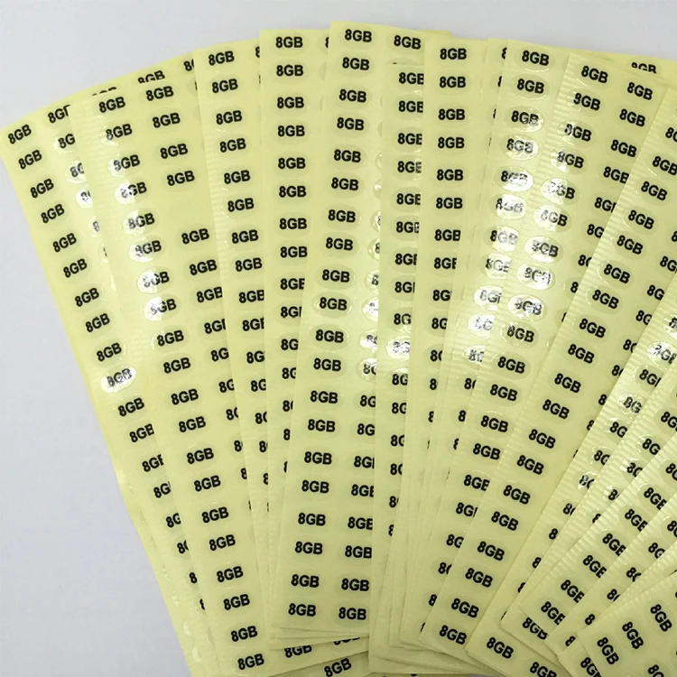 Custom adhesive 256GB 512G 1TB hard disk capacity label Mobile Capacity Identification sticker