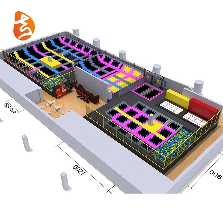 Factory Wholesale Colorful Commercial Big Indoor Trampoline