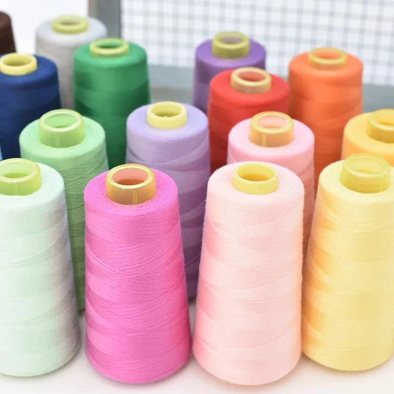 Customized High Speed Polyester Sewing Thread Type Manual Line Embroidery Thread Roll Sewing Thread