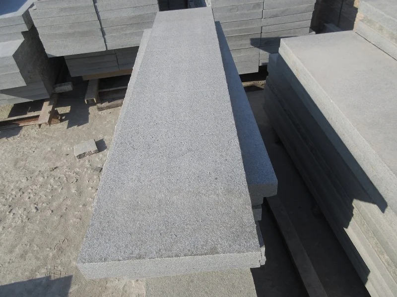 Natural Stone Step  Granite G654 Grey Stone Stair Treads For Outdoor
