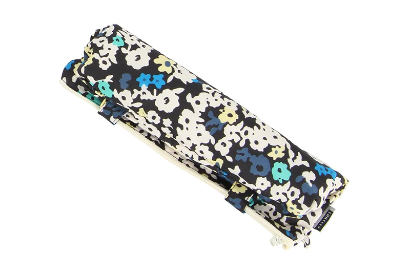 3 folding Japan pattern pongee printed ladies women umbrella with carrying bag