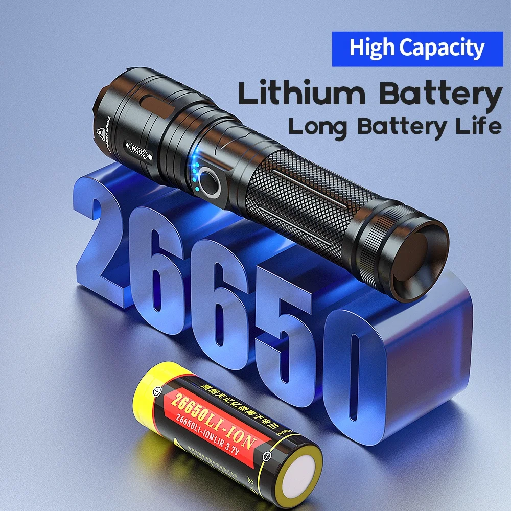 800 Lumen P50 High Power Flash Light Waterproof Five Gears Superior Strong Light Aluminum Spotlight Flashlight