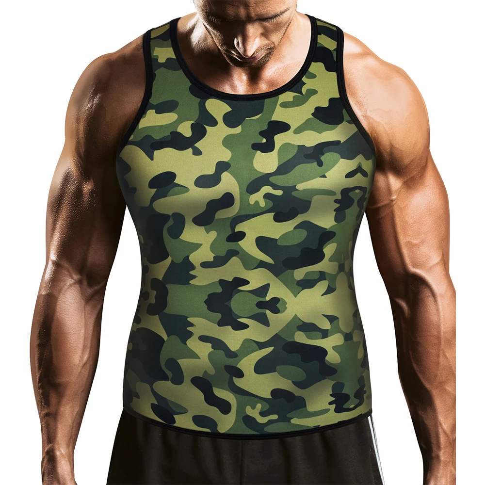 Men Sauna Vest Sweat Shirt Neoprene Slimming Body Shaper Hot Sauna Waist Trainer Corset Vest