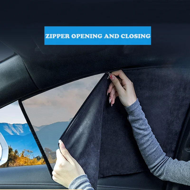 Customized Car Window Sunshade Black Nylon Anti UV Foldable High Quality Car Sunshade for Side Window