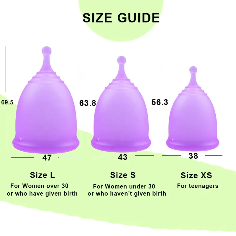 Custom Medical Grade Silicone Menstruation Reusable Copa Menstrual Cup Set