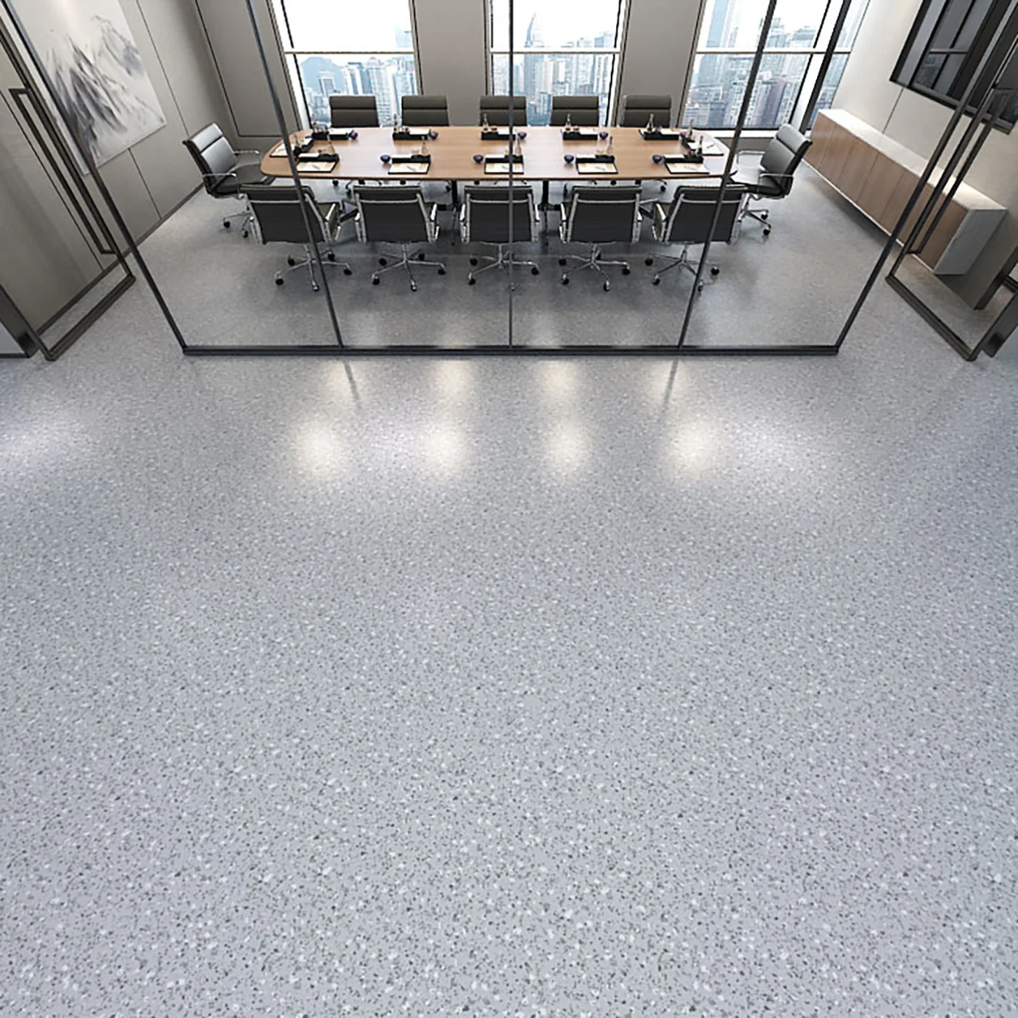 Commercial office contemporary design waterproof anti-static PVC heterogeneous floor