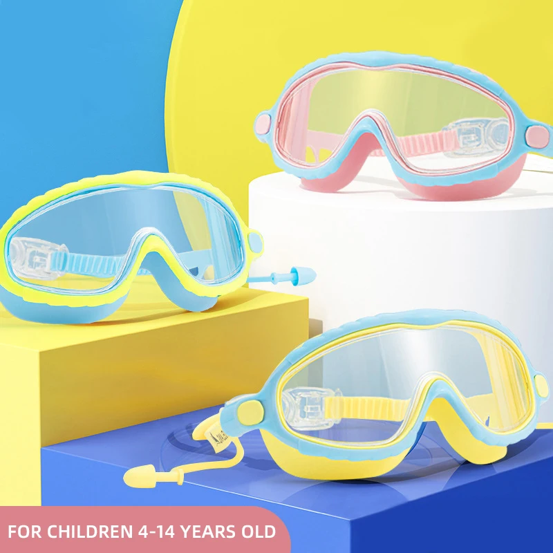 KH87-B Silicone Strap Swimming  Glasses Anti-fog Eye Protection Swimming Goggles For Children