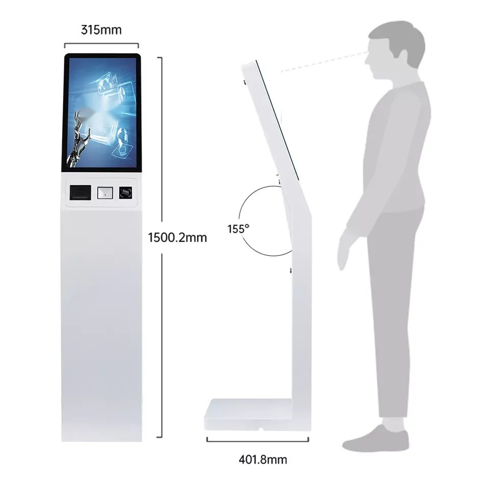Self Service Payment Machine Kiosk 21.5 Inch Touch Screen Ticket Vending Outdoor Information Kiosk