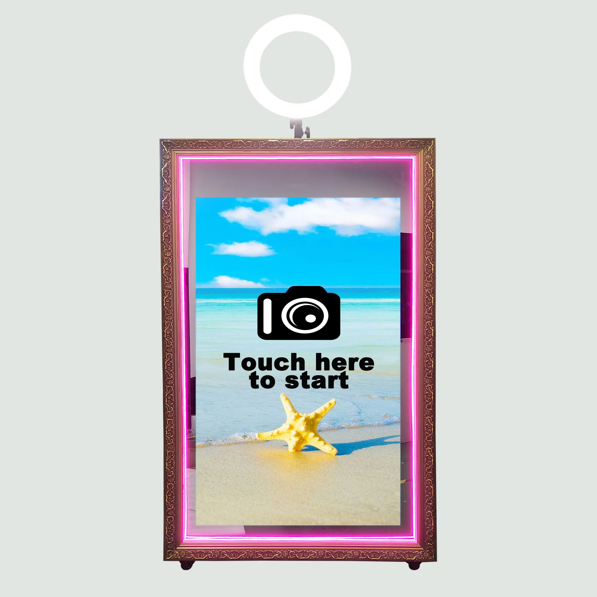55 дюймов волшебное зеркало photo booth автоматический фото для торгового центра