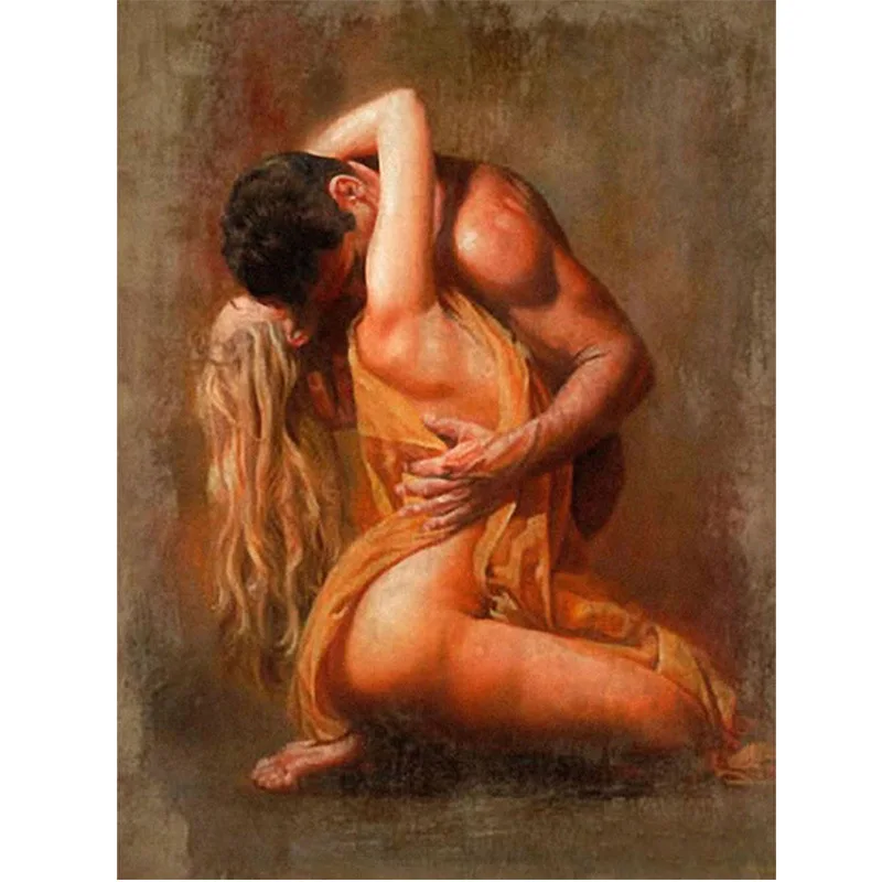 DIY Custom 30*40 Diamond Paintings kits for Adults Full Drill Round Diamond couple body art 5d diamond paintings