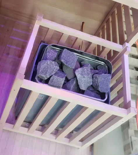 Factory supply traditional steam sauna rooms 4-6 person hemlock wood indoor steam sauna for sale